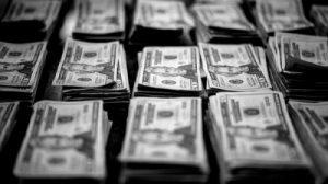 Picture of stacks of money